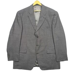 Carlo Mandrone Mens Grey 100% Pure New Wool 3-Button Blazer Sport Coat 48R